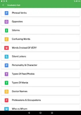 English Vocabulary Advanced android App screenshot 3